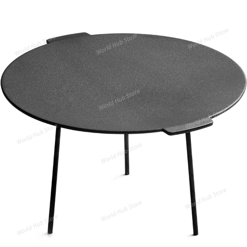 Camping Cooking Table - Outdoor Camping round BBQ Grill Cast