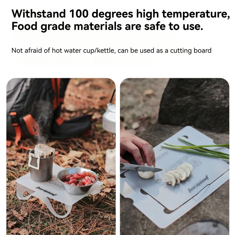 Camping Cooking Table - Outdoor PP Board Folding Table Camping