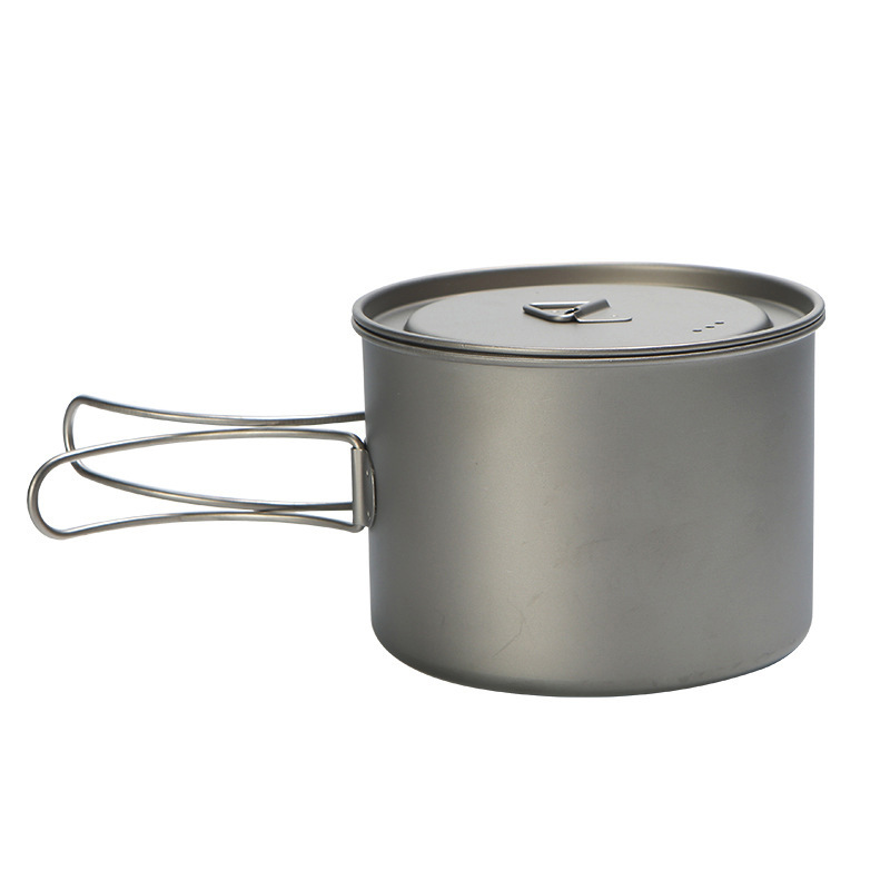 Camping Cooking Tool Set - Outdoor Picnic Titanium Cooking Pot 750ml