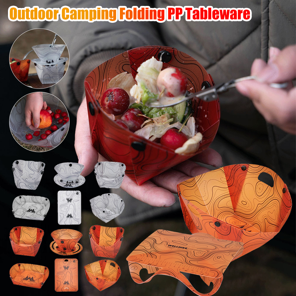 Camping Cooking Table - Outdoor Folding Tableware Reusable Lightweight PP