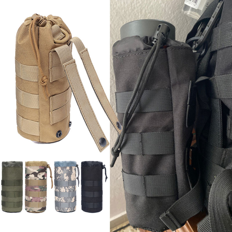 Camping Cooking Tin - Molle Water Bottle Pouch Tactical Nylon