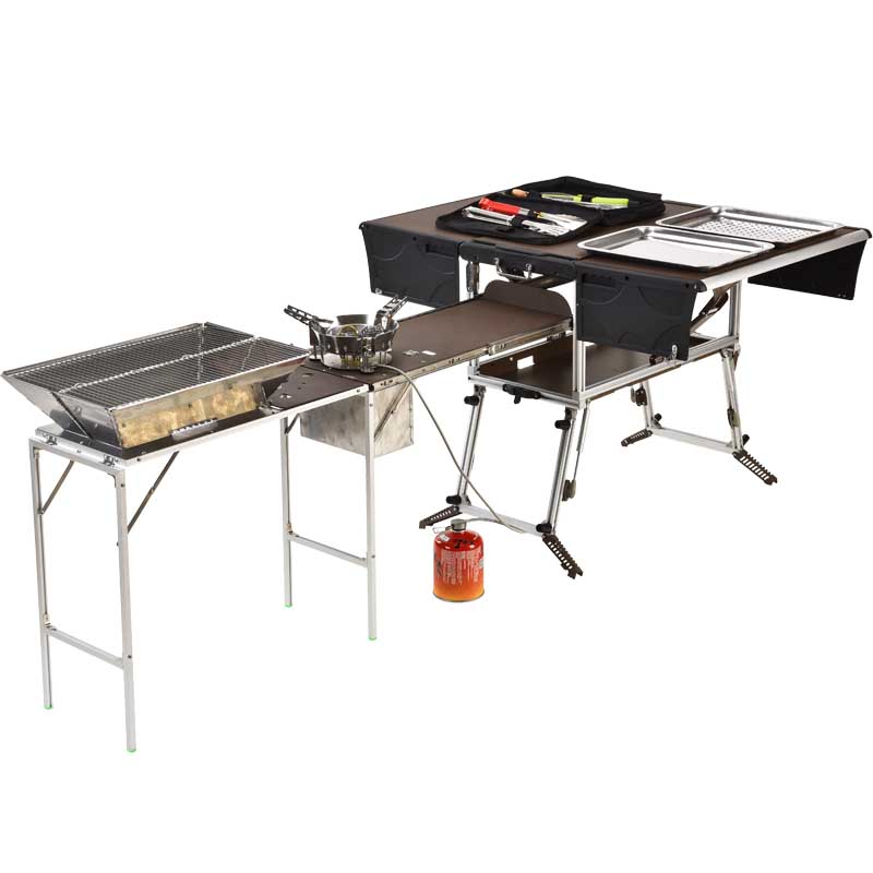 Camping Cooking Table - Camp Aluminum Kitchen and Rv Kitchen