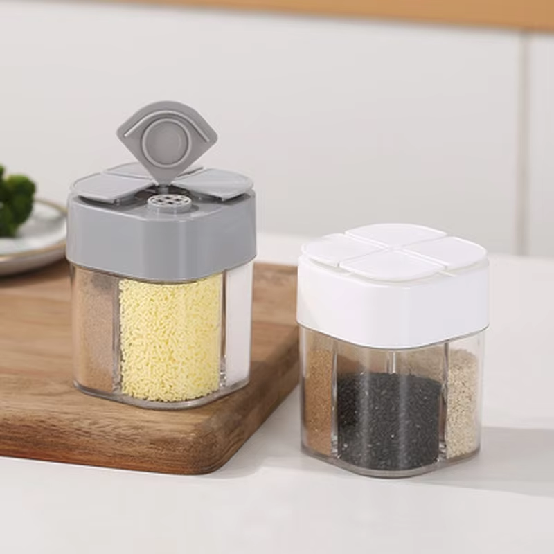 Camping Cooking Tool Set - 4 in 1 Plastic Dispenser Camping