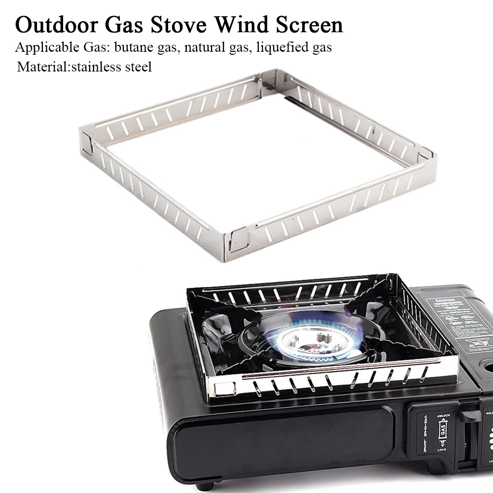 Outdoor Gas Stove Wind Screen  - Camping Cooking Wood Stove บทวิจารณ์และราคา
