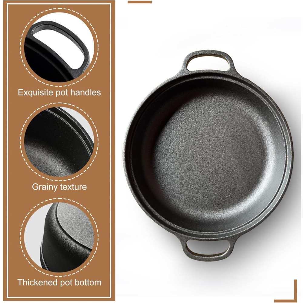 1PCS Cast Iron Skillet with Ha - Skillet Cast Iron Camp บทวิจารณ์และราคา