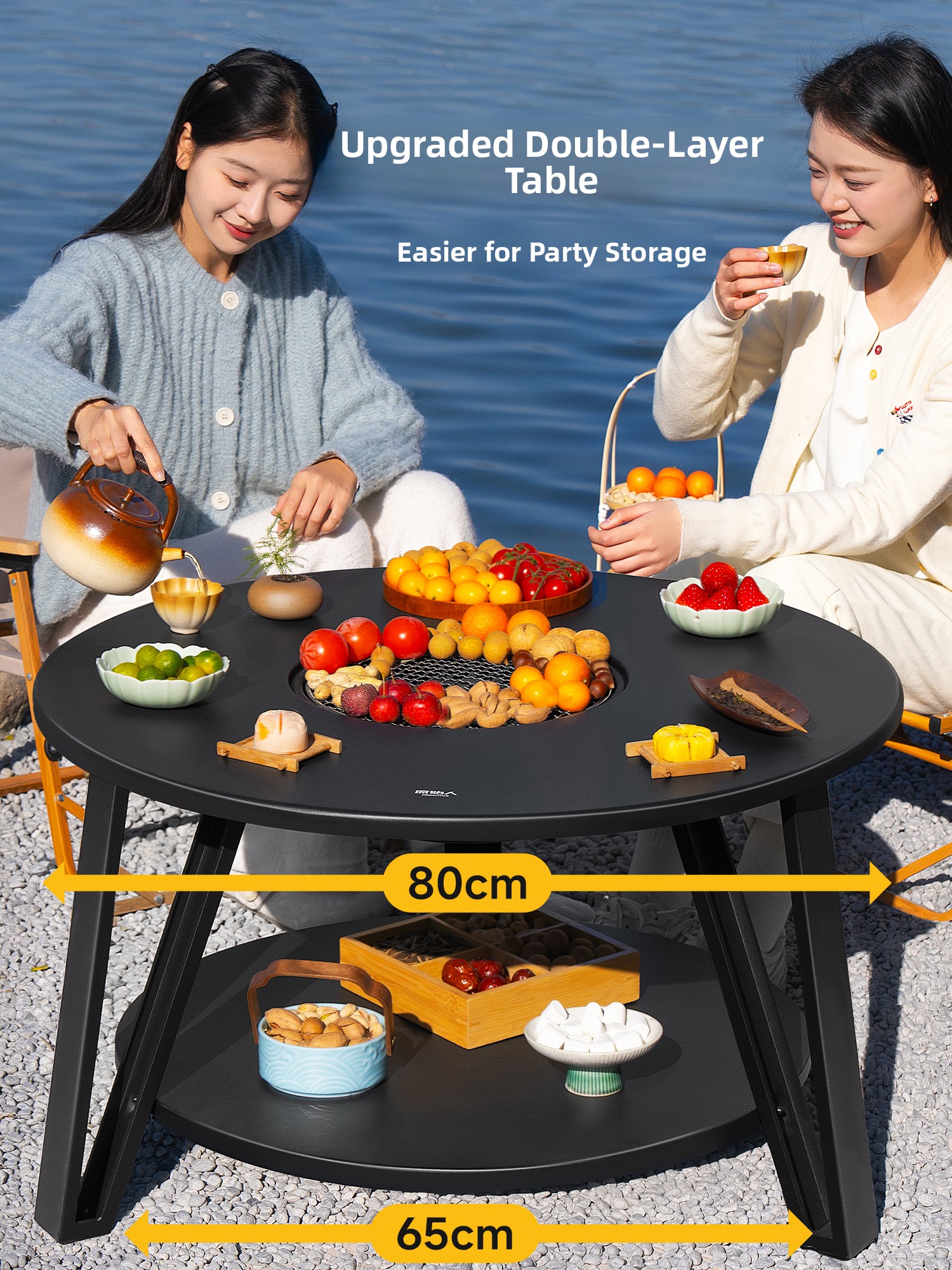 Complete Carbon BBQ Grill Set  - Camping Cooking Table บทวิจารณ์และราคา