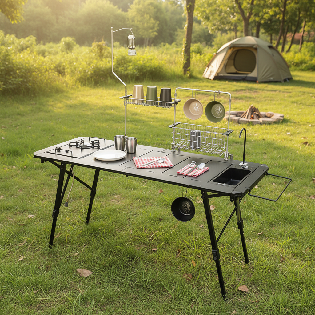 Portable Aluminum Alloy Igt Ta - Camping Cooking Table บทวิจารณ์และราคา