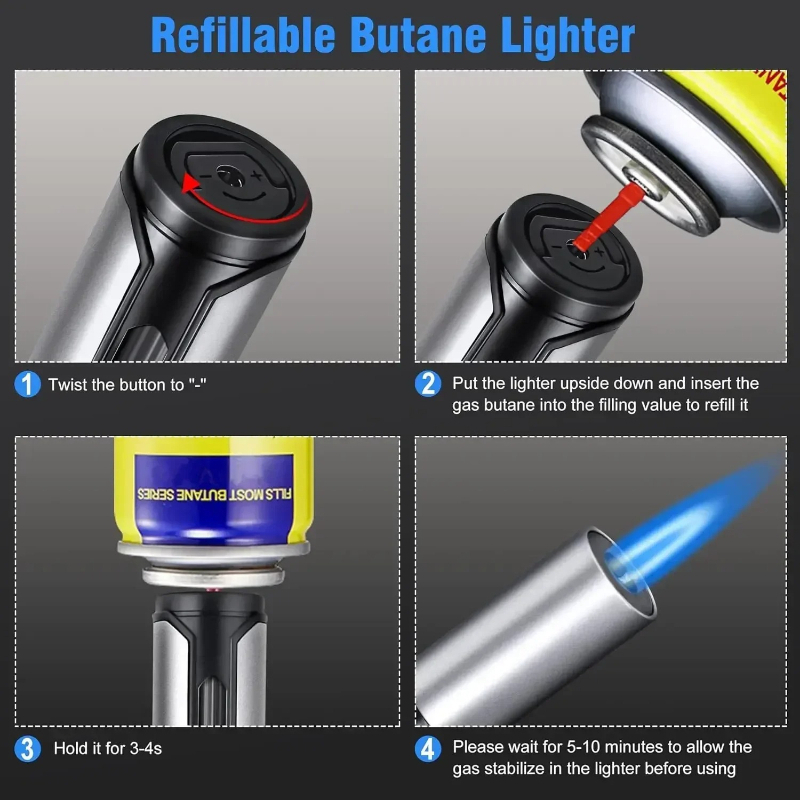 Metal Pen-Style Torch Lighter  - Camping Cooking Torch บทวิจารณ์และราคา