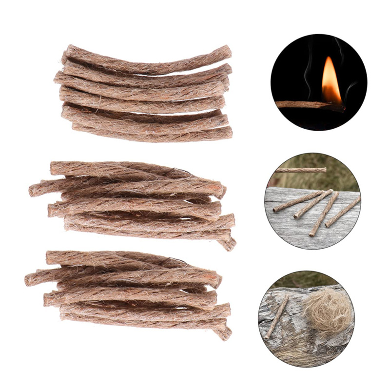 12/24Pcs Survival Wick Hemp Co - Camping Cooking Wood Stove บทวิจารณ์และราคา