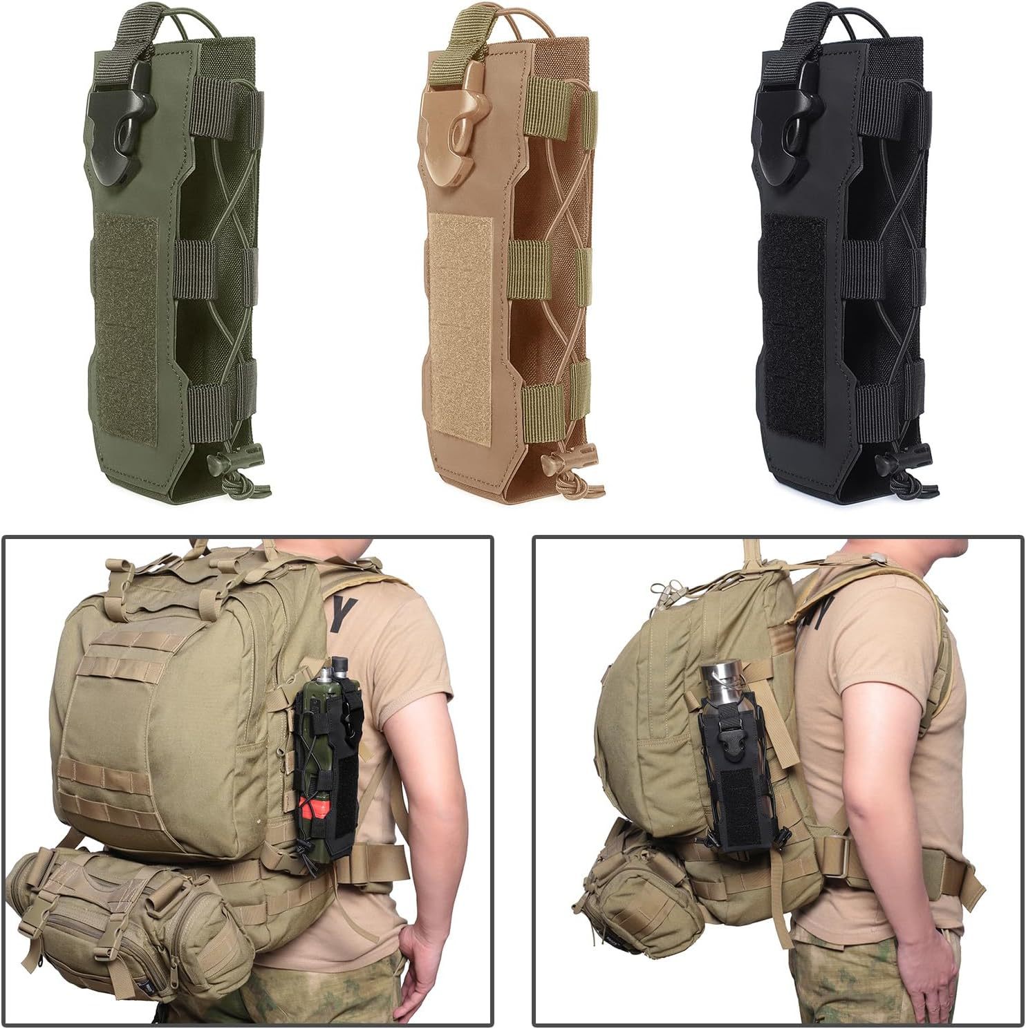 Molle Water Bottle Pouch Radio - Camping Cooking Tin บทวิจารณ์และราคา