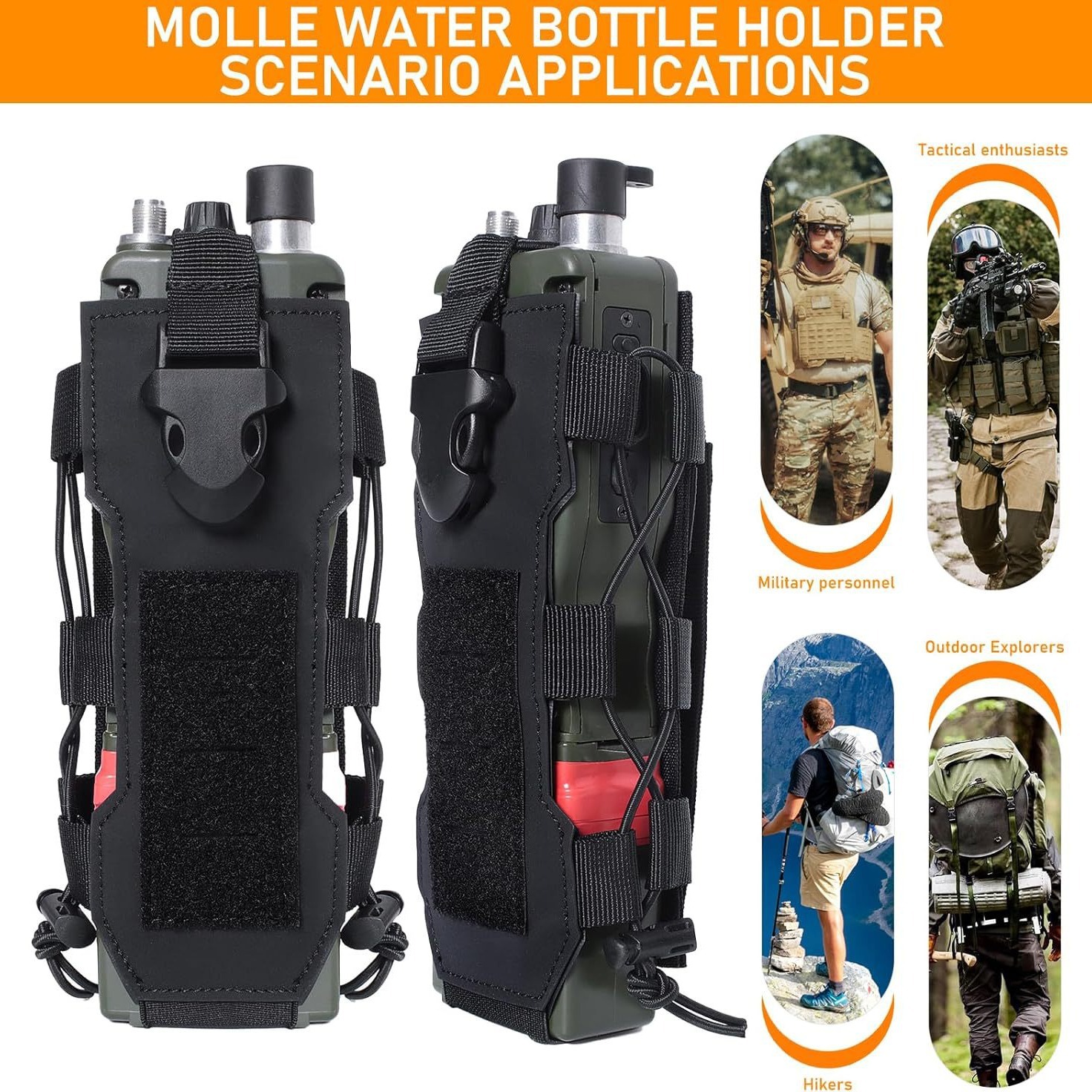 Molle Water Bottle Pouch Radio - Camping Cooking Tin บทวิจารณ์และราคา