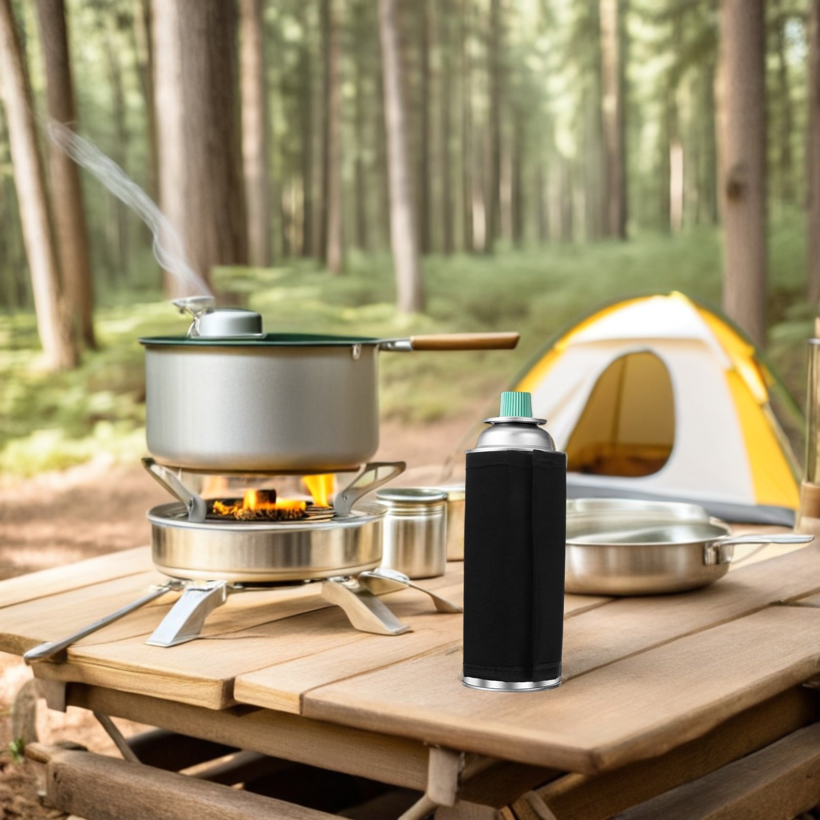 Outdoor Gas Canister Protectiv - Camping Cooking Canister บทวิจารณ์และราคา