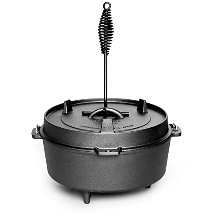 Pre-Seasoned Cast Iron Dutch O - Skillet Cast Iron Camp บทวิจารณ์และราคา
