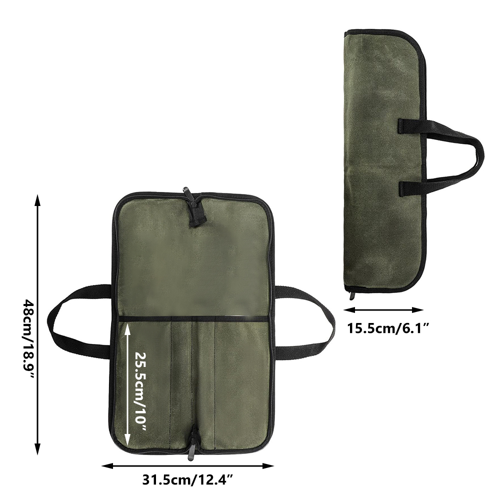 Waxed Canvas Knife Roll Bag Mu - Camping Cooking Multi Tool บทวิจารณ์และราคา