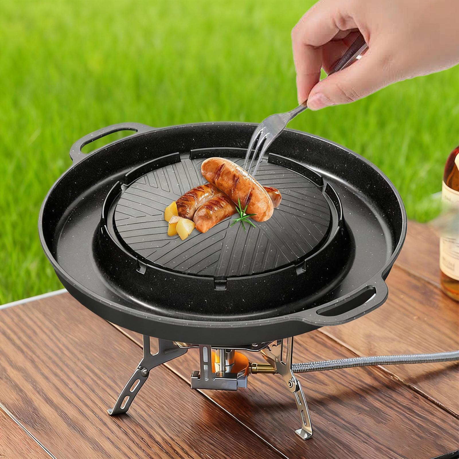 2-in-1 Grill & Hot Pan for Sto - Camping Cooking Table บทวิจารณ์และราคา