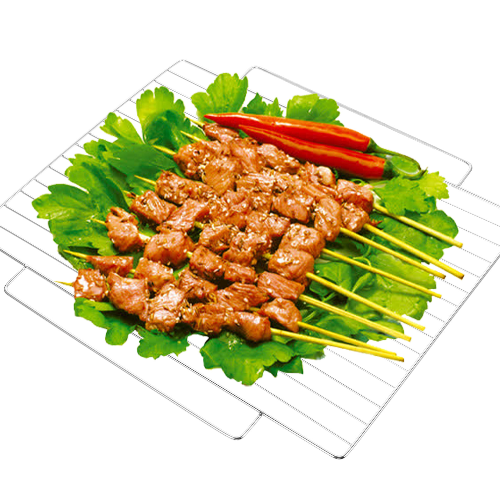 Stainless Steel Grill Net Smal - Camping Cooking Vegetables บทวิจารณ์และราคา