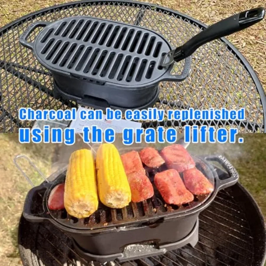 Outdoor portable mini hibachi  - Skillet Cast Iron Camp บทวิจารณ์และราคา
