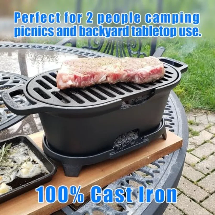 Outdoor portable mini hibachi  - Skillet Cast Iron Camp บทวิจารณ์และราคา