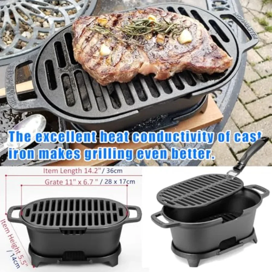 Outdoor portable mini hibachi  - Skillet Cast Iron Camp บทวิจารณ์และราคา