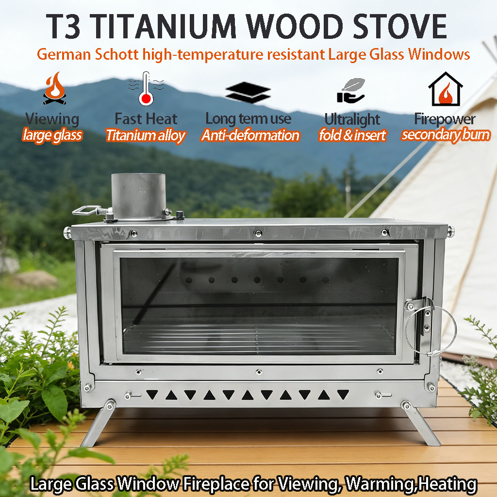 DANCHEL OUTDOOR T3 Titanium Al - Camping Cooking Wood Stove บทวิจารณ์และราคา