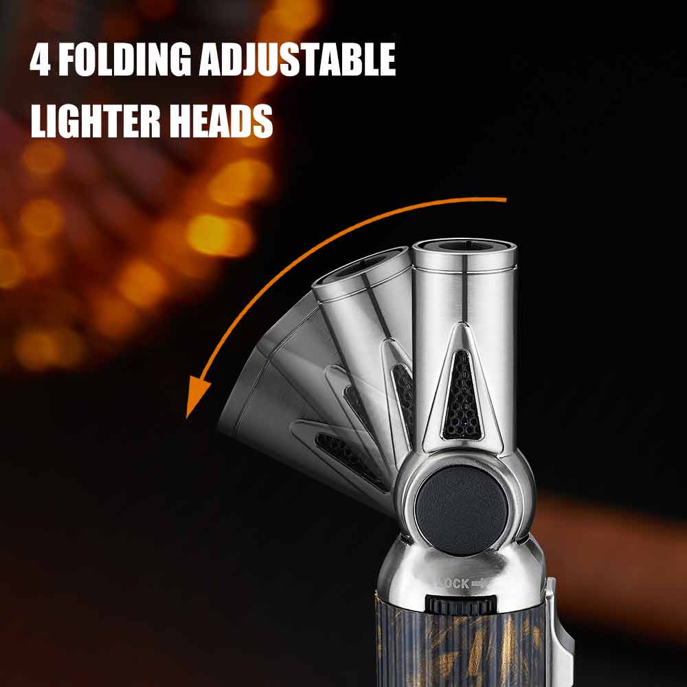 Folding Gun Lighter One Key Lo - Camping Cooking Torch บทวิจารณ์และราคา