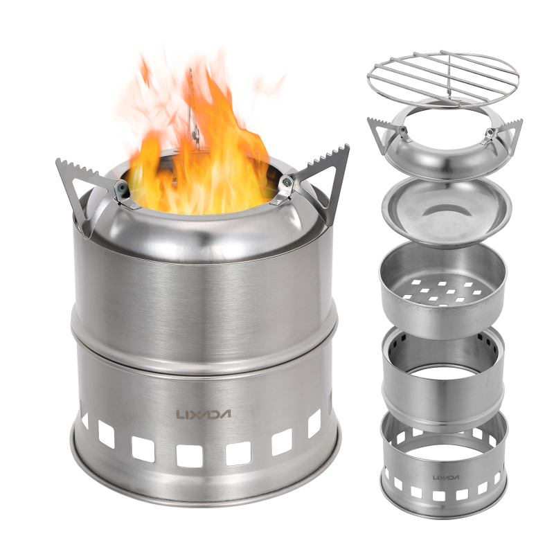 Lixada Stainless Steel Wood St - Camping Cooking Wood Stove บทวิจารณ์และราคา