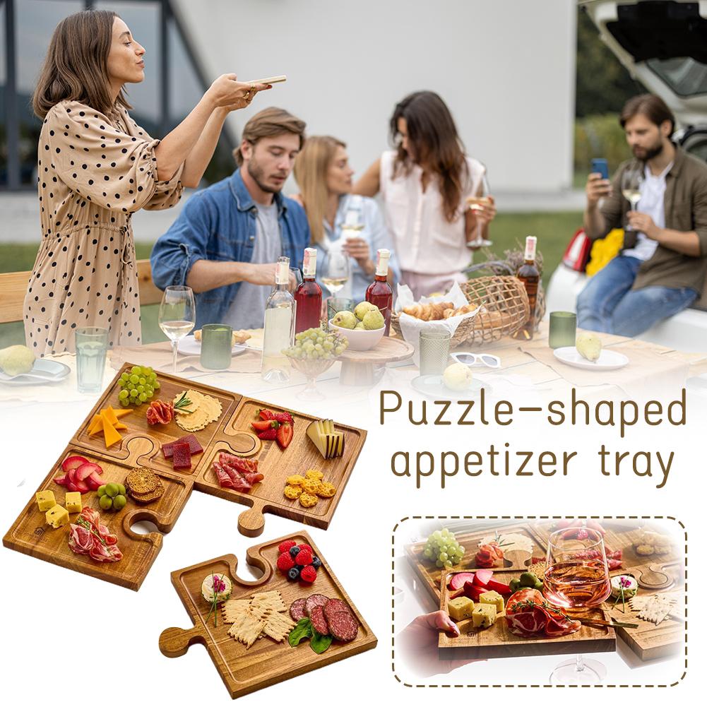Wooden Puzzle Shaped Appetizer - Camping Cooking Tool Set บทวิจารณ์และราคา