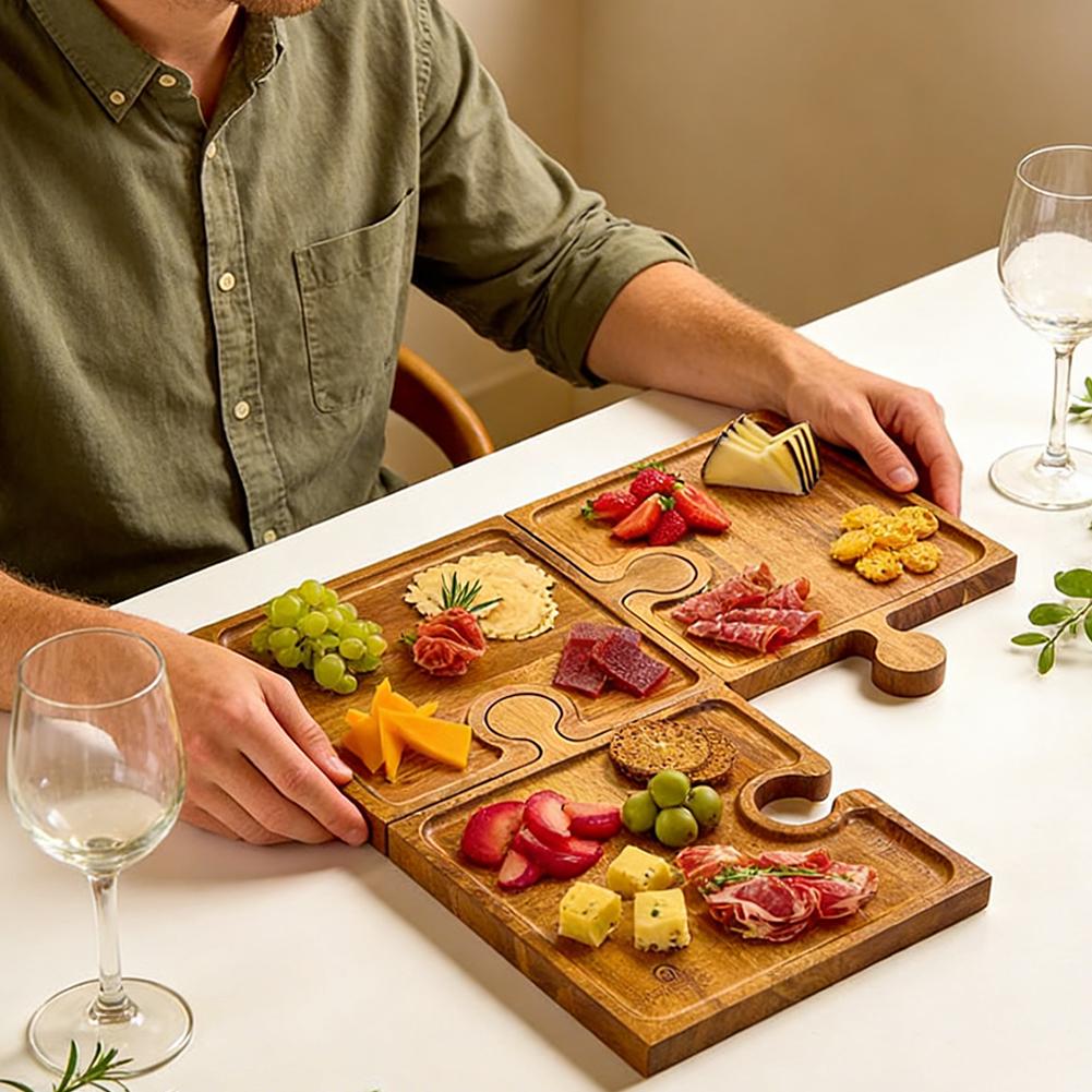 Wooden Puzzle Shaped Appetizer - Camping Cooking Tool Set บทวิจารณ์และราคา