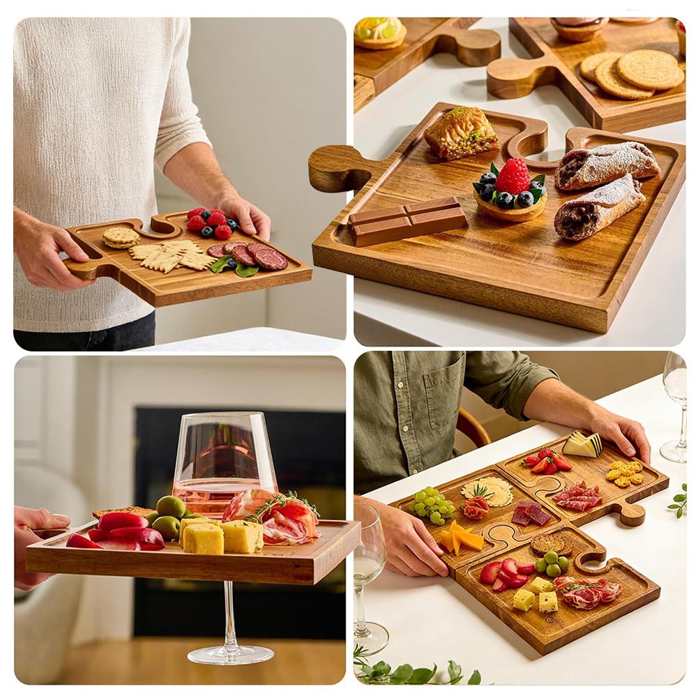 Wooden Puzzle Shaped Appetizer - Camping Cooking Tool Set บทวิจารณ์และราคา