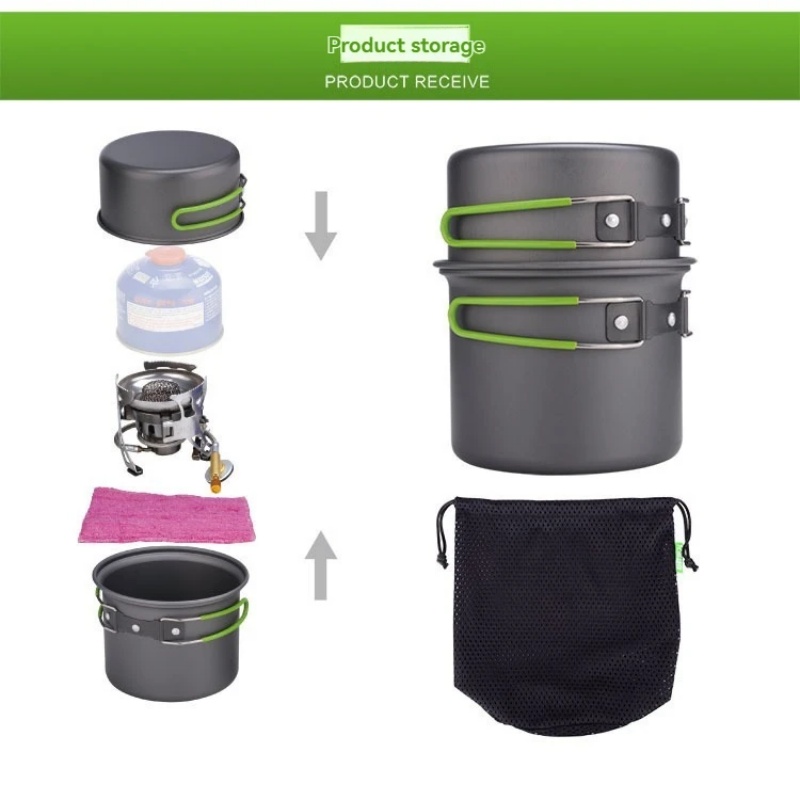 BRS-T15A Camping Cookware Mess - Camping Outdoor Cooking Set บทวิจารณ์และราคา