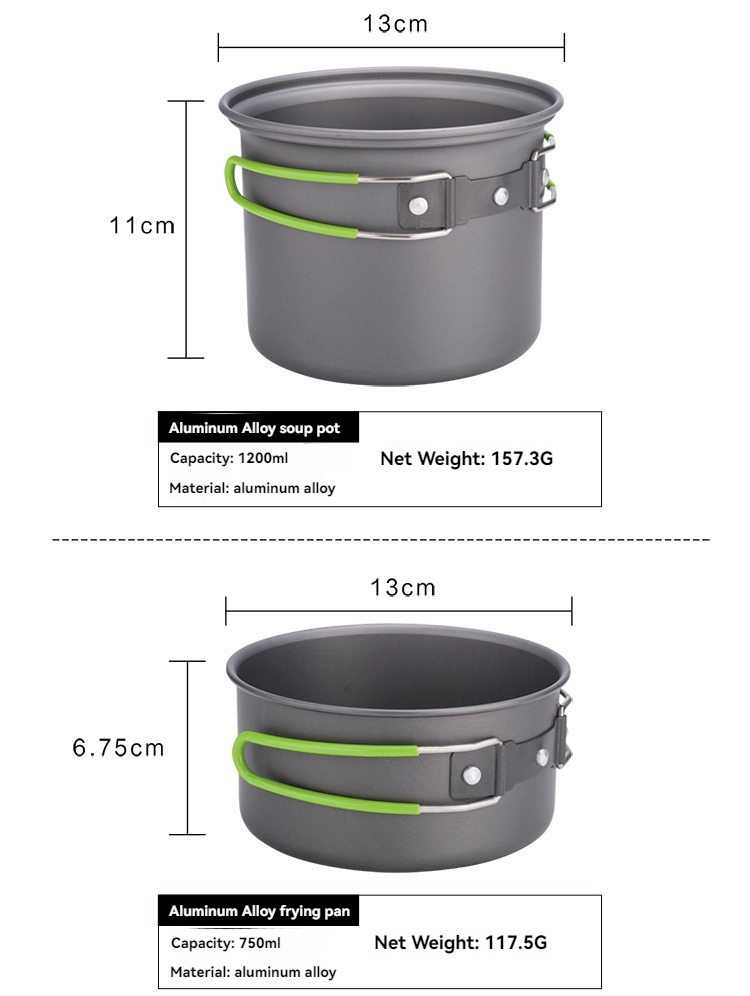 BRS-T15A Camping Cookware Mess - Camping Outdoor Cooking Set บทวิจารณ์และราคา