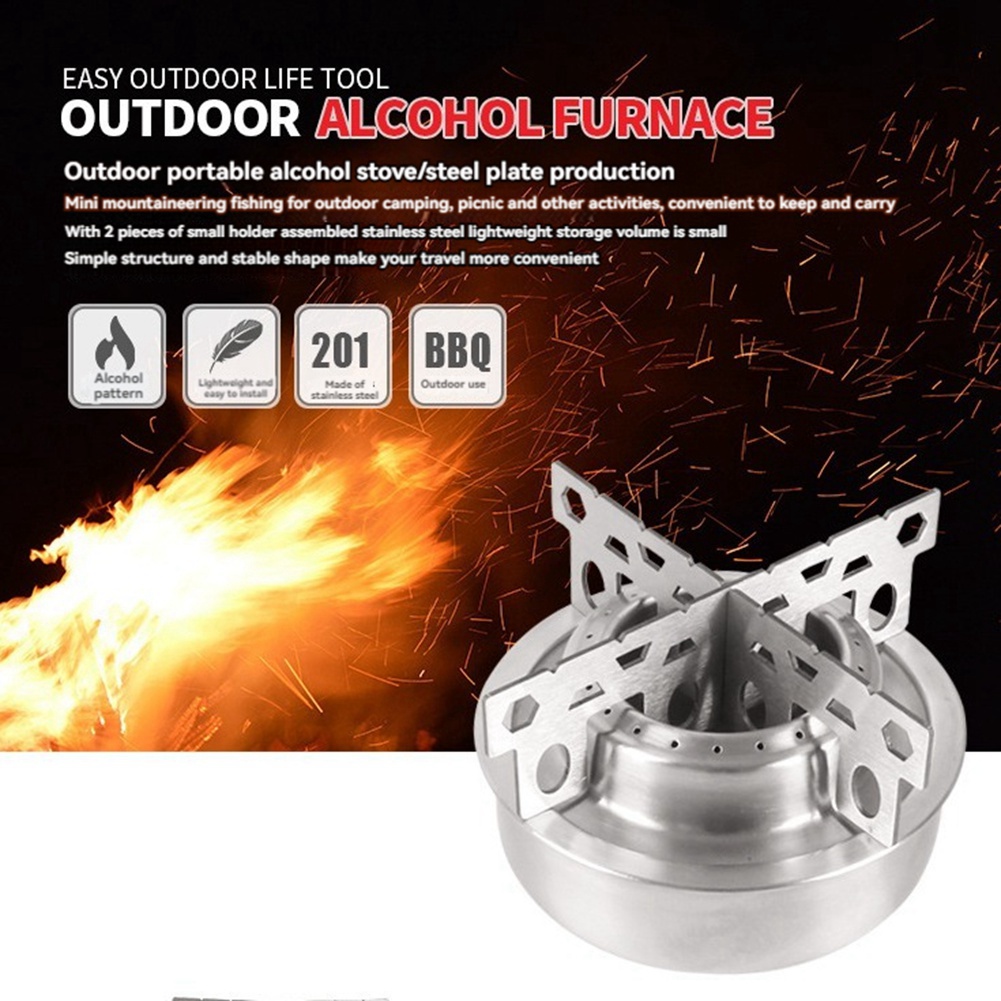 Portable Mini Alcohol Stove Cr - Camping Cooking Multi Tool บทวิจารณ์และราคา