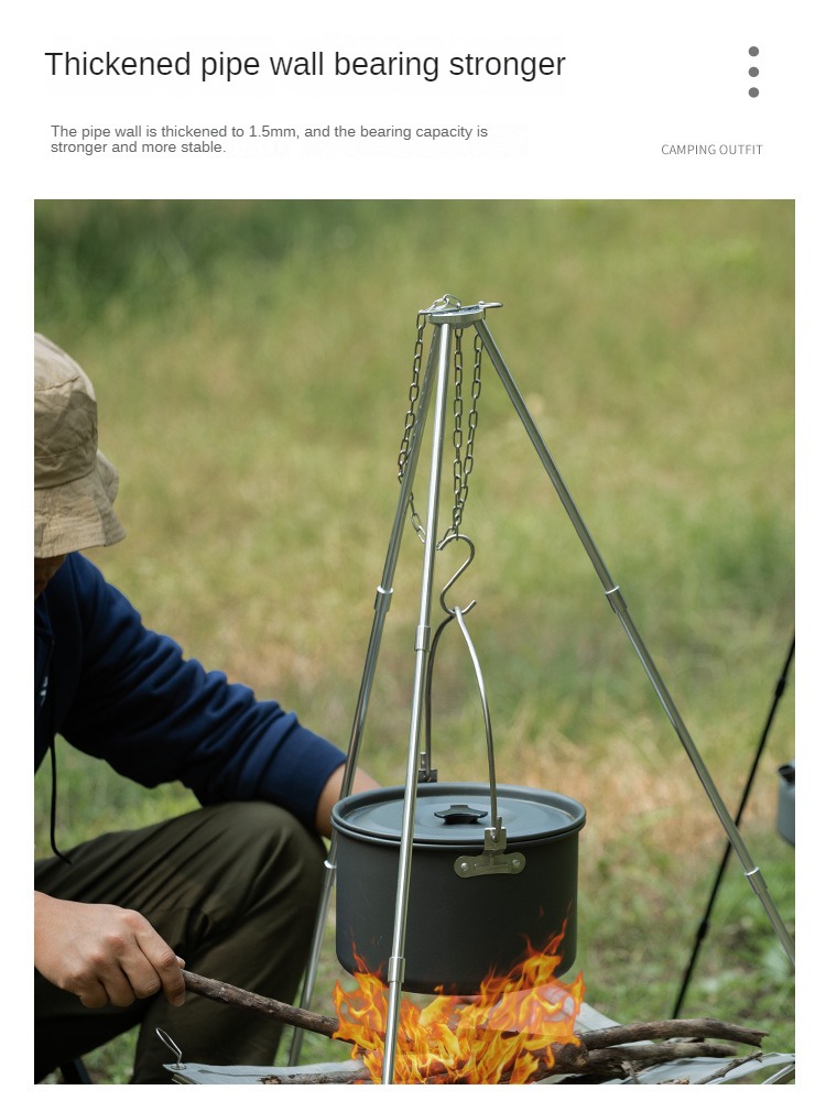 Camping Bonfire Tripod Portabl - Camping Cooking Multi Tool บทวิจารณ์และราคา