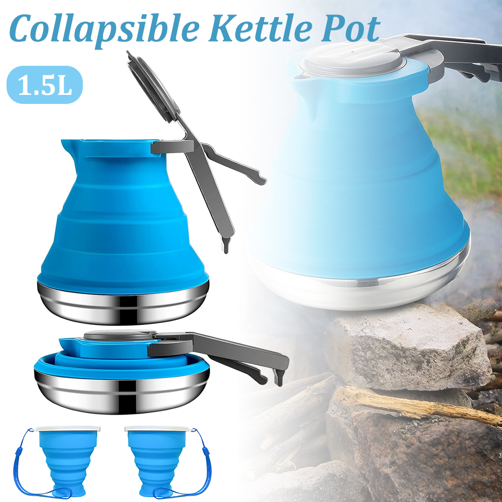 1500ml Collapsible Silicone Ke - Camping Cooking Tin บทวิจารณ์และราคา