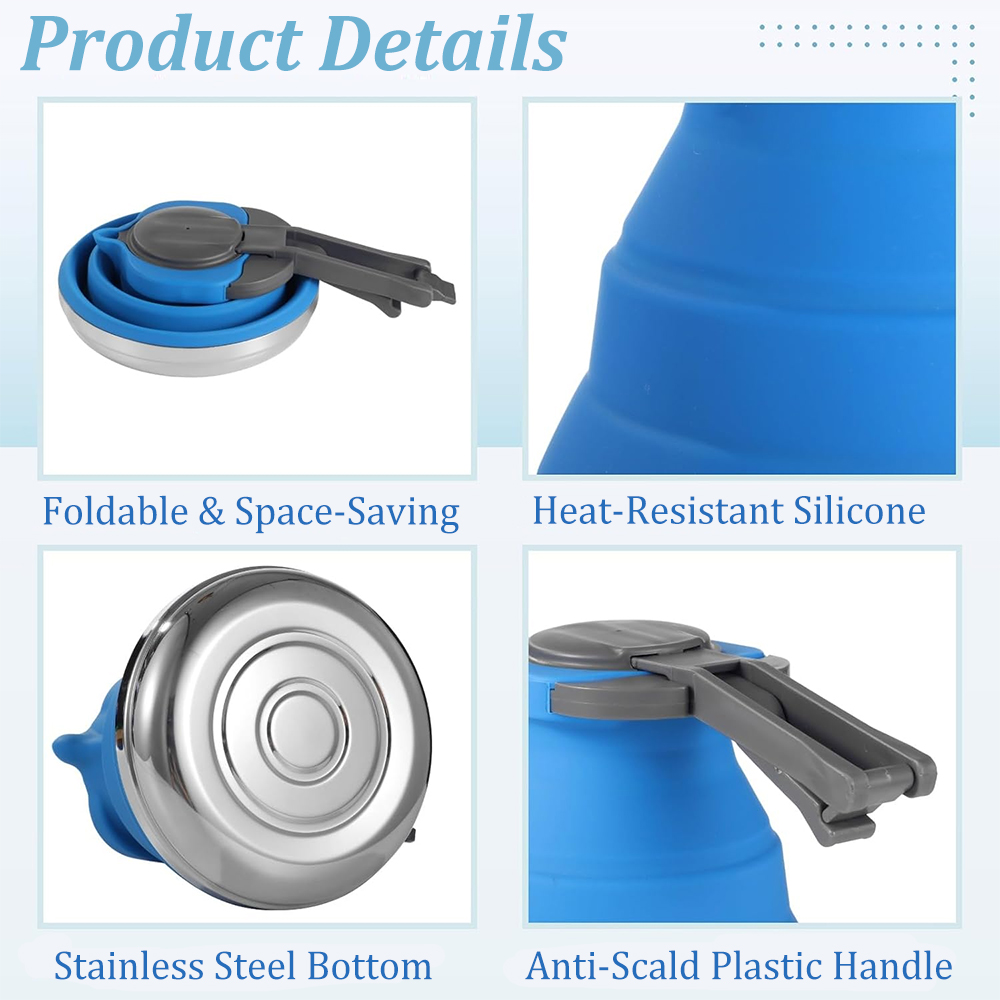 1500ml Collapsible Silicone Ke - Camping Cooking Tin บทวิจารณ์และราคา