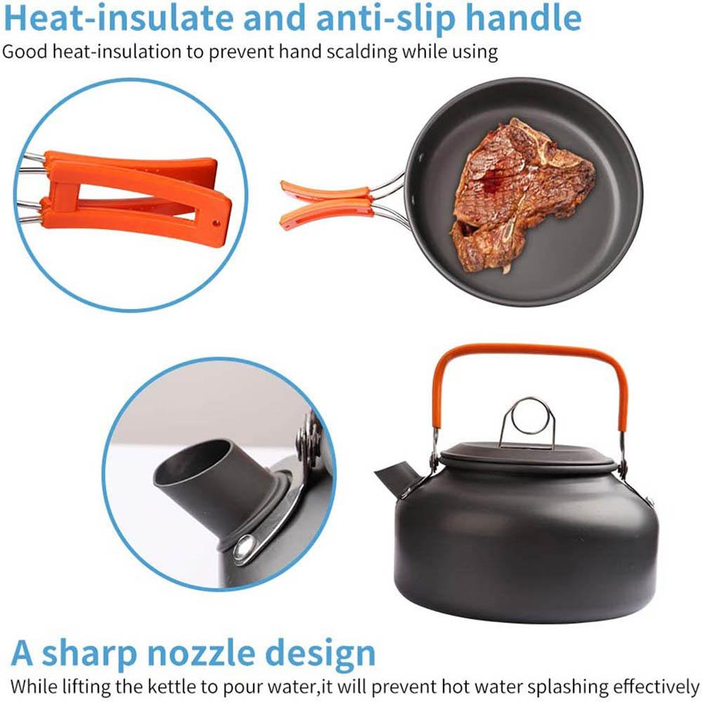 1pcs/1set Camping Cookware Kit - Camping Cooking Unit บทวิจารณ์และราคา