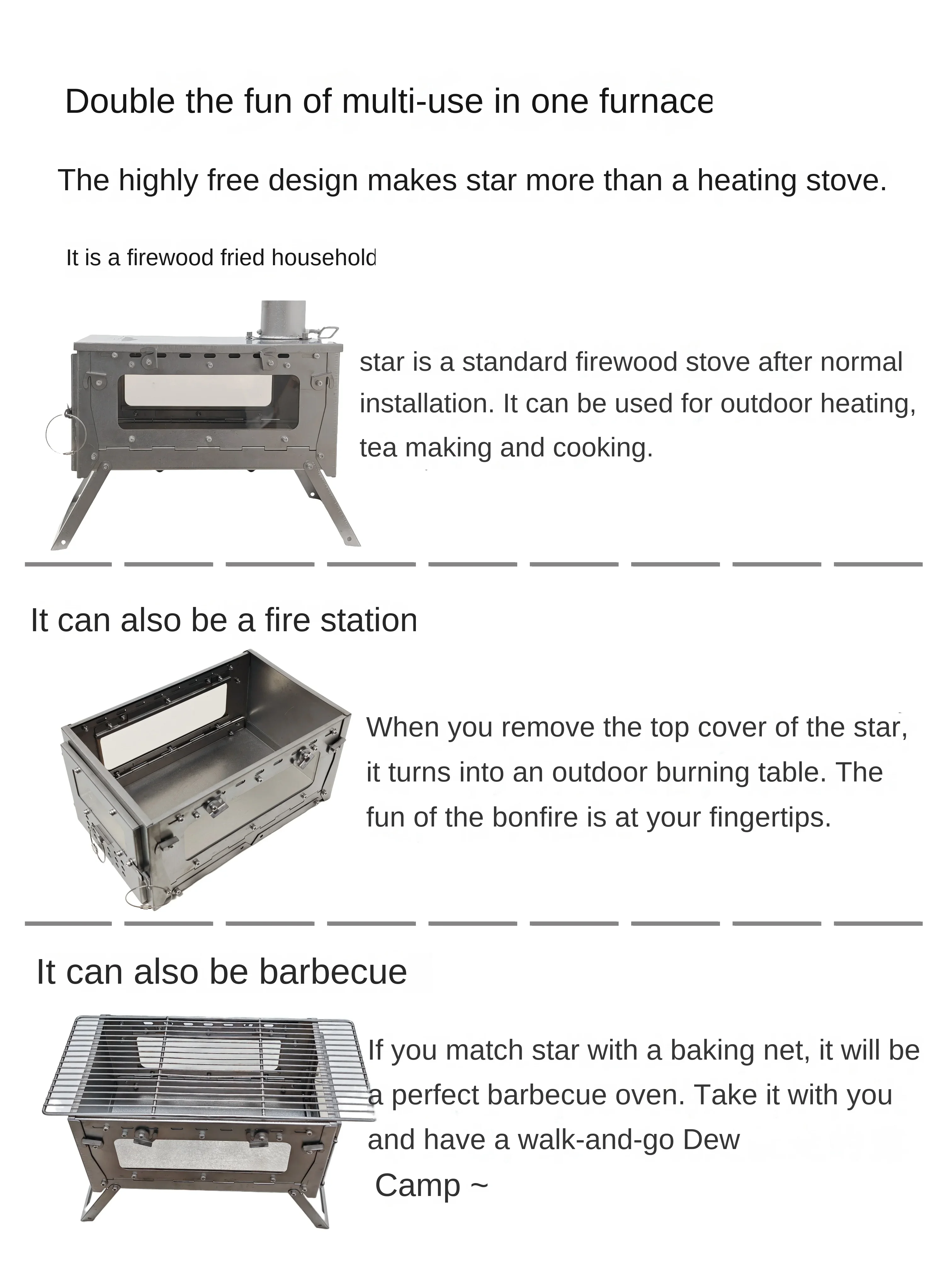 WT Star Ti Titanium Alloy Fold - Camping Cooking Equipment Gas บทวิจารณ์และราคา