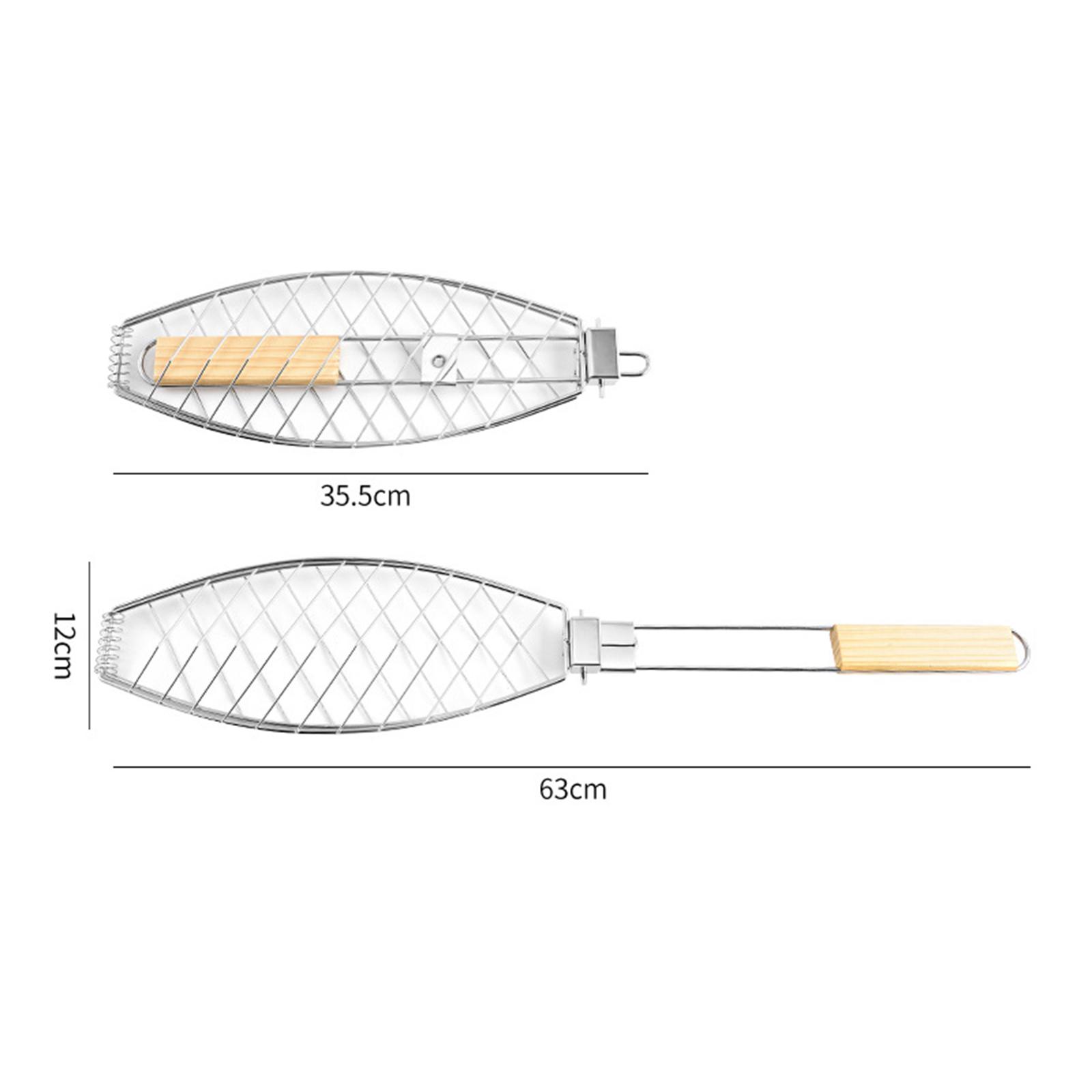 BBQ Grill Basket Portable with - Camping Cooking Vegetables บทวิจารณ์และราคา