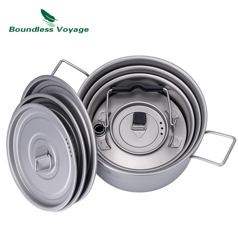 Boundless Voyage Titanium Pot  - Camping Cooking Tool Set บทวิจารณ์และราคา