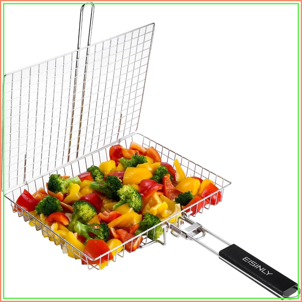 Portable Grill Basket, BBQ Gri - Camping Cooking Vegetables บทวิจารณ์และราคา