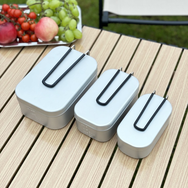 1PC Outdoor Aluminum Lunch Box - Camping Cooking Flame บทวิจารณ์และราคา