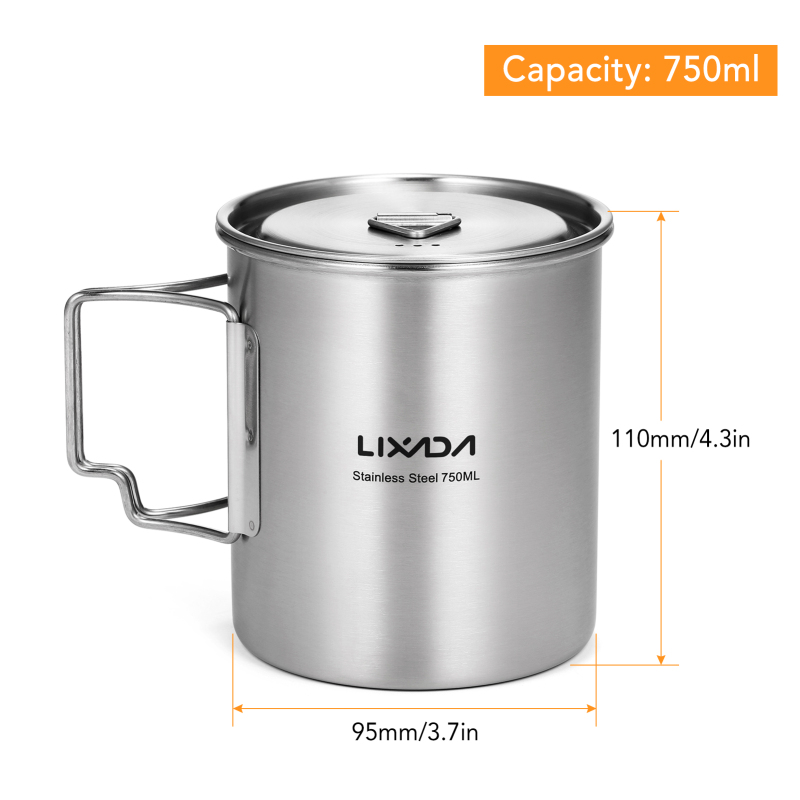 Lixada 750ml Cup Outdoor Stain - Camping Cooking Unit บทวิจารณ์และราคา