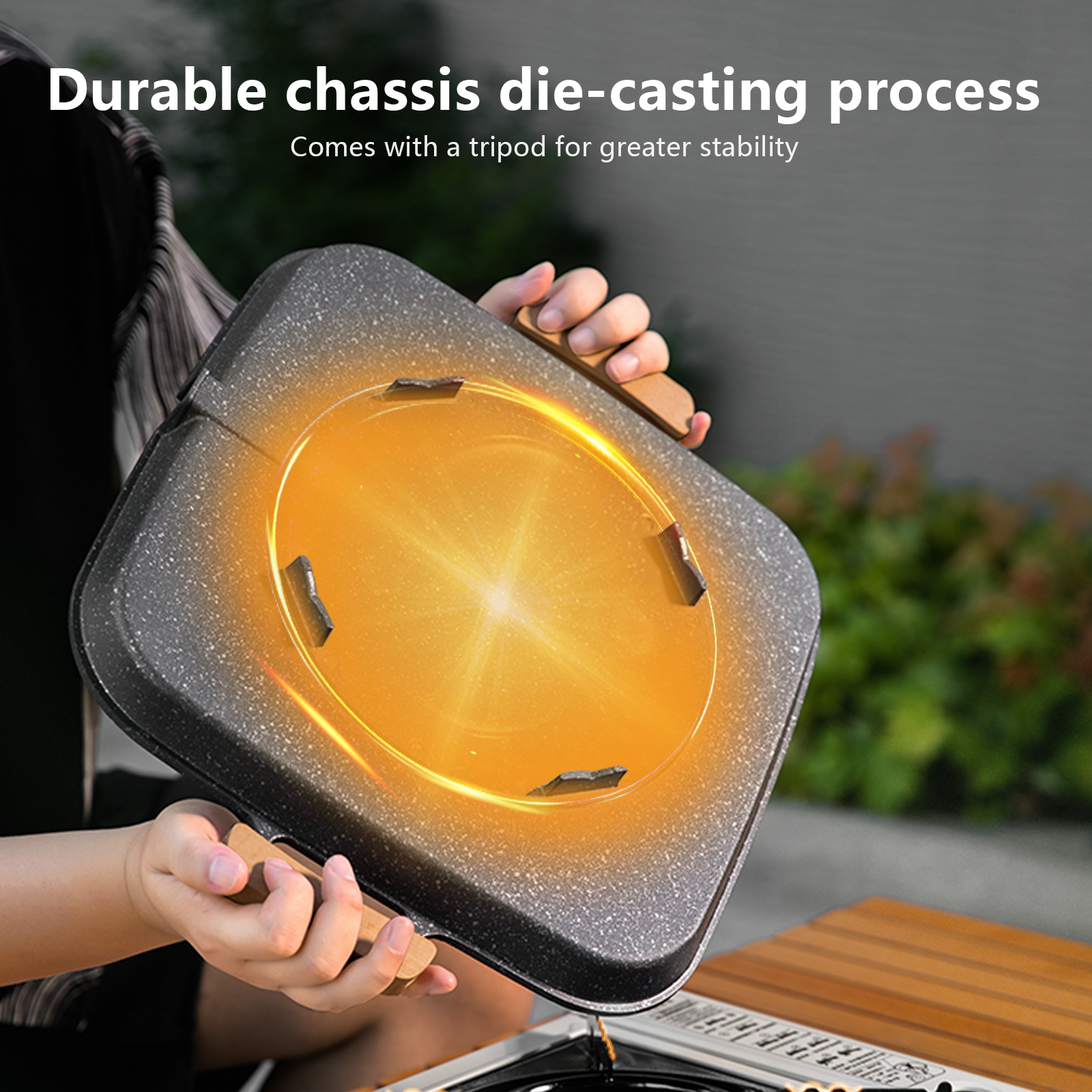BISINNA Square BBQ Grill Pan N - Camping Cooking Equipment บทวิจารณ์และราคา