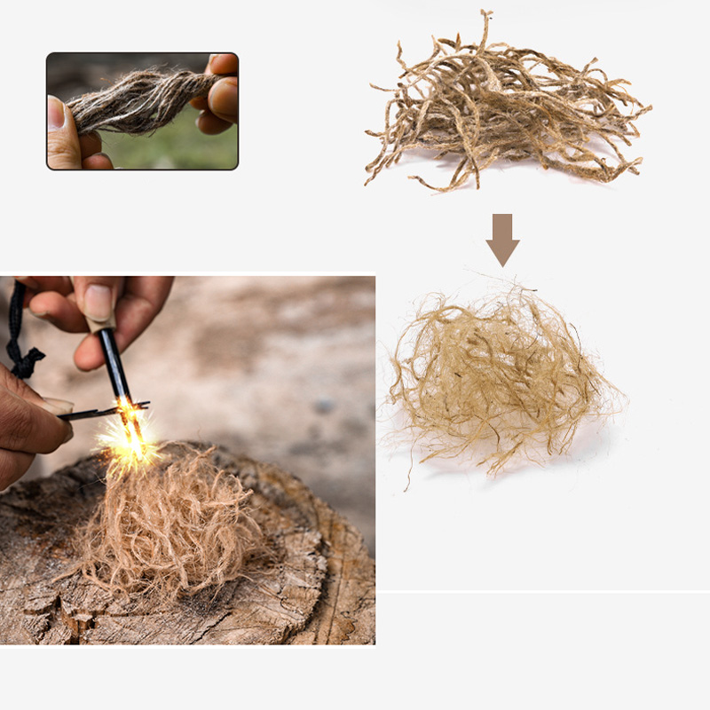 Outdoor Mini Wax Hemp Rope Por - Camping Cooking Wood Stove บทวิจารณ์และราคา