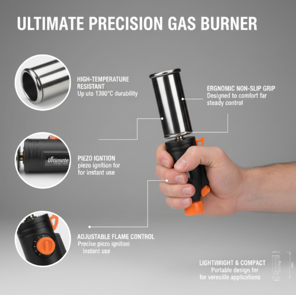 Portable Metal Butane Gas Torc - Camping Cooking Flame บทวิจารณ์และราคา