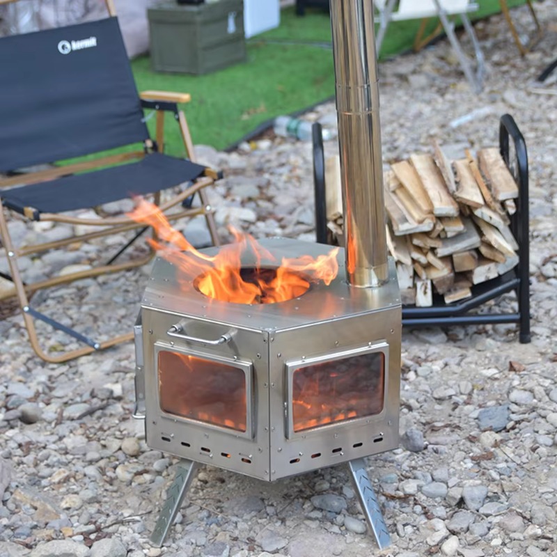 【Popular】Folding Multipurpose  - Camping Cooking Wood Stove บทวิจารณ์และราคา