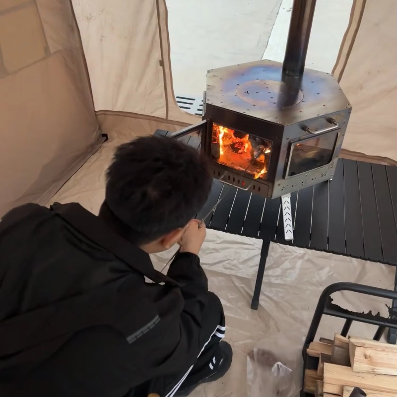 【Popular】Folding Multipurpose  - Camping Cooking Wood Stove บทวิจารณ์และราคา