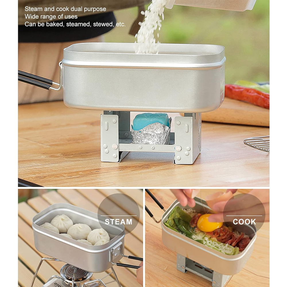 Foldable Bento Box Handle, Lun - Camping Outdoor Cooking Set บทวิจารณ์และราคา