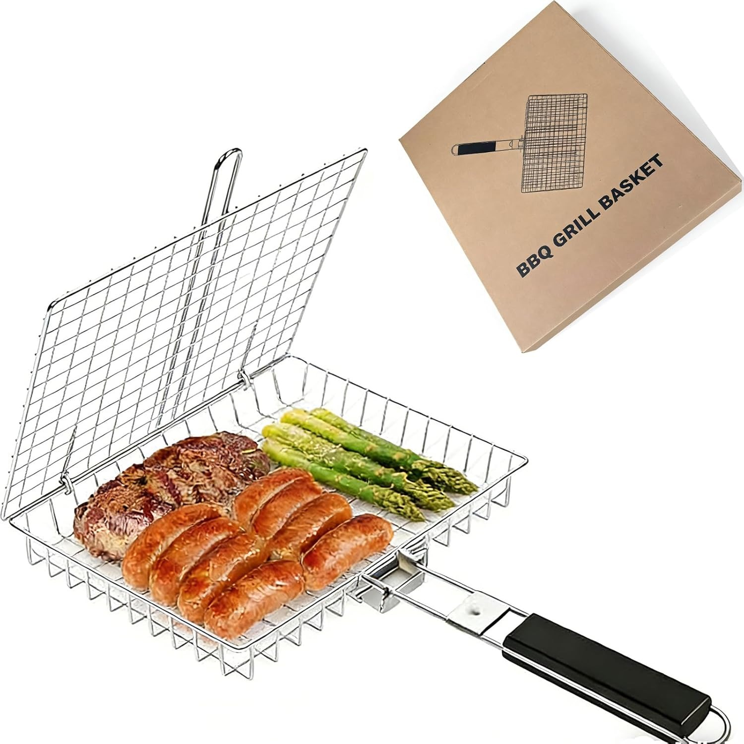 Grill Basket Set, Fish Barbecu - Camping Cooking Vegetables บทวิจารณ์และราคา