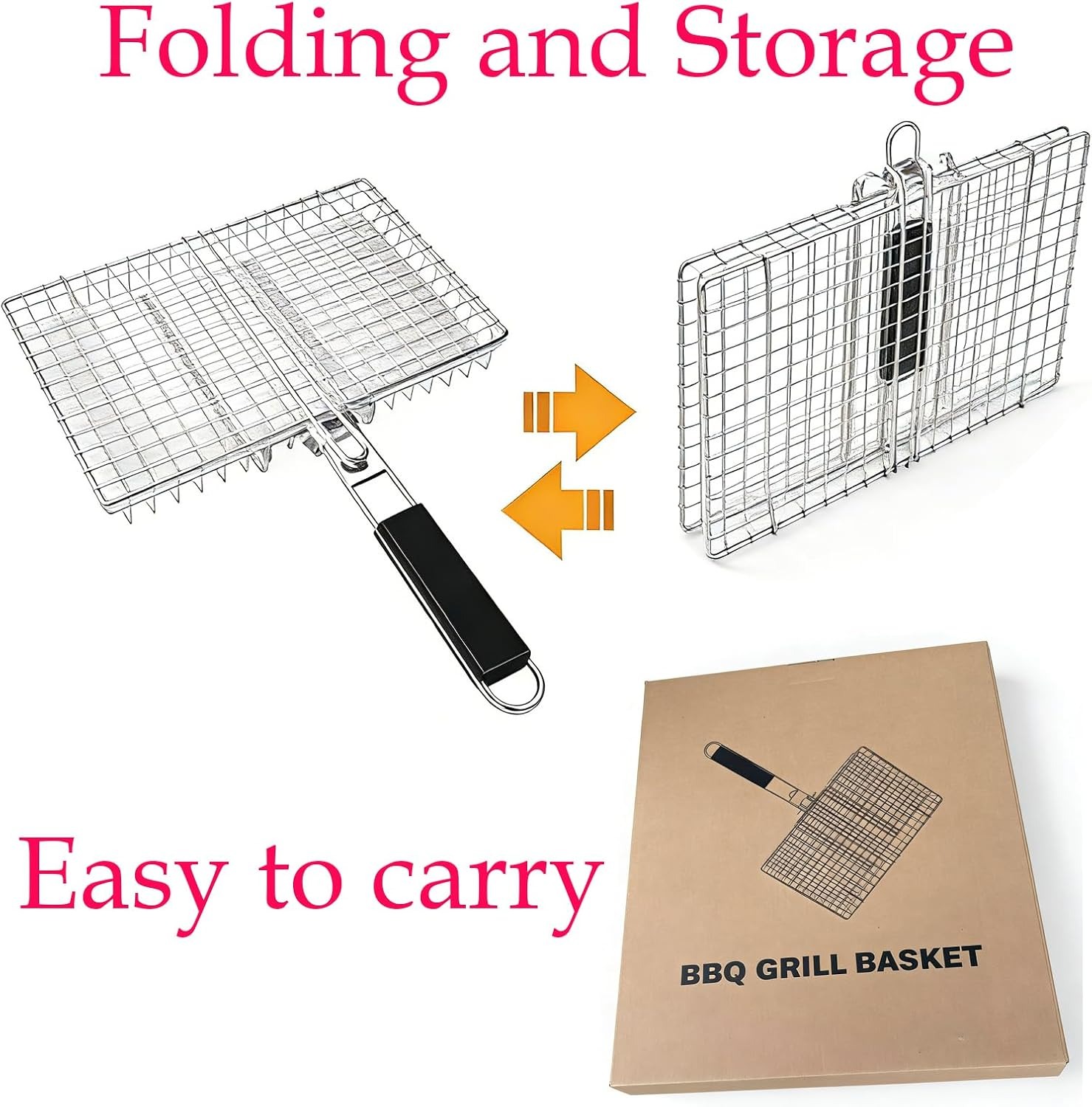Grill Basket Set, Fish Barbecu - Camping Cooking Vegetables บทวิจารณ์และราคา